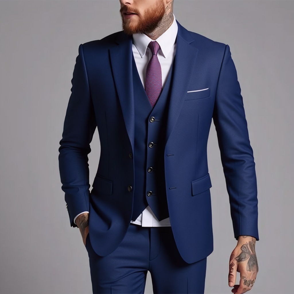 Abito uomo tre pezzi formale per lavoro matrimonio e ufficio_voghion.com