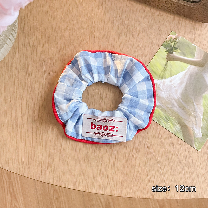 Lazo para el cabello de intestino grueso rayado coreano para mujer, sensación de alto nivel, cuerda para el cabello de cola de caballo, banda de goma para la cabeza para niñas, cuerda para la cabeza de gran tamaño, accesorios para el cabello de flores para la cabeza