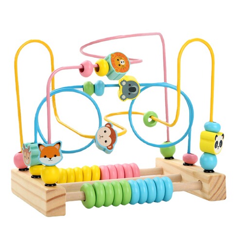 Children's cupid fruit animal beads multifunctional educational building blocks toy beads for boys and girls baby early education