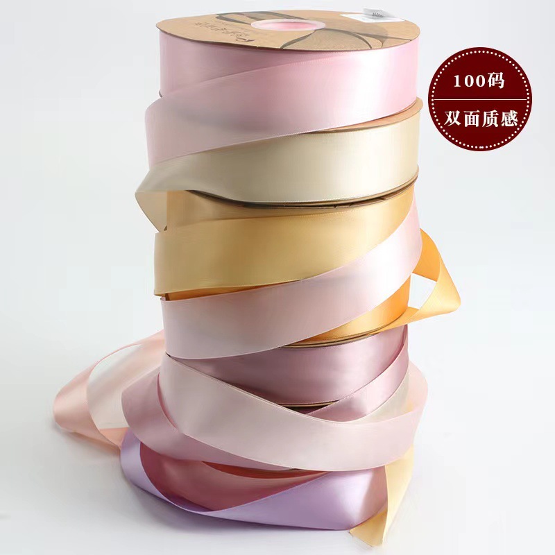 Cinta de 4cm de flores al por mayor cinta de poliéster multicolor cinta cinta de boda cinta floristería paquete de flores material de bricolaje hecho a mano