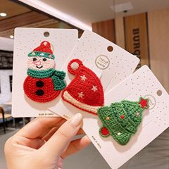 新しいクリスマスの髪飾りの赤ちゃんのヘアピンクリスマスツリーの雪だるま帽のヘアピン前髪bbクリップ子供の髪飾りのサイドクリップのヘアピン