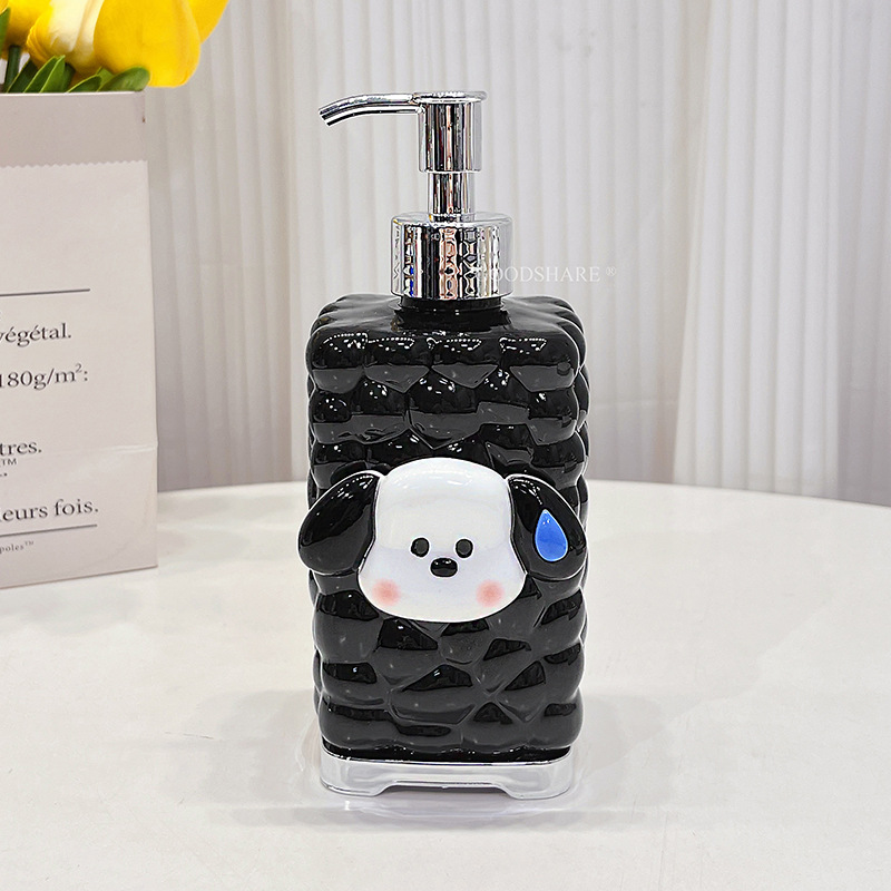 沐浴露洗手液分装瓶按压式可爱卡通帕恰狗大容量洗发水乳牙空瓶子