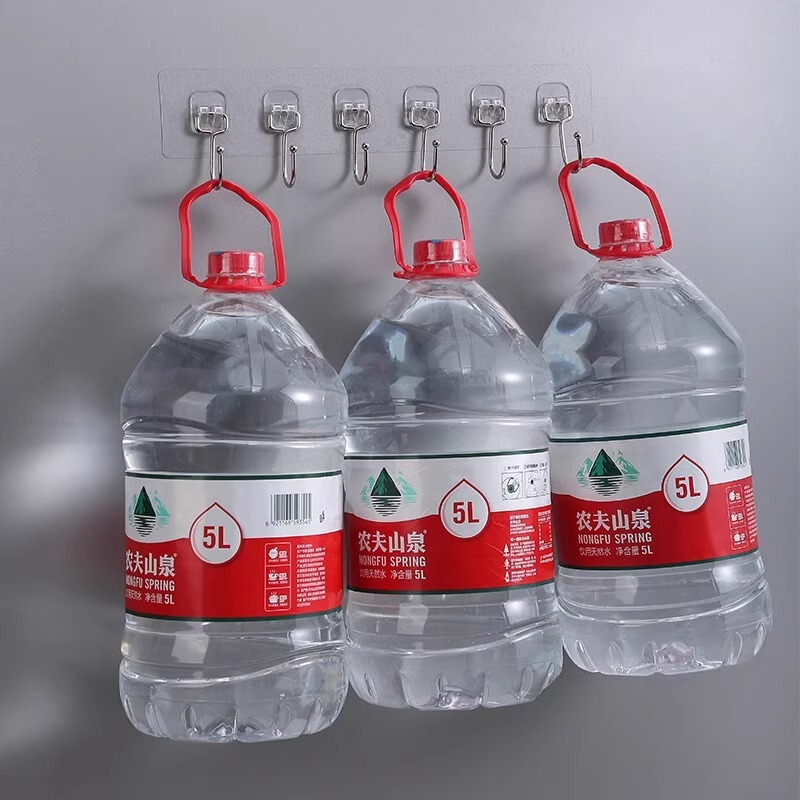 ♔ No-Drill Adhesive Hooks for Kitchen Walls and Doors, Clothes Hangers, Sticky Hooks, Bathroom Hooks, Traceless Hooks