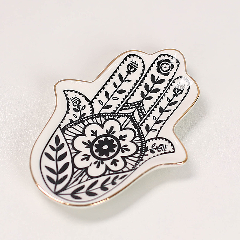 Simple Style Palm Ceramics Storage Tray display picture 3