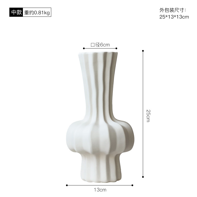 Morandi moderno vasos de cerámica estriados decoración de estudio sala de estar flor geométrica decoración de sala de alojamiento modelo