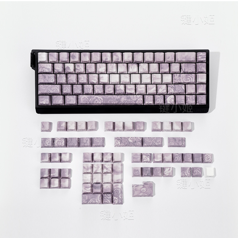 ローズコーストキーキャップ箱入りサイド刻印半透明オリジナルカスタムキーキャップ5面昇華ウーティング|undefined