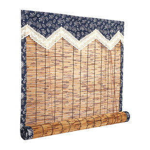 Reed Curtain Straw Curtain Retro Edged Tea Room Farmhouse Partition Ceiling Wall Decoration Bamboo Door Curtain Window Star