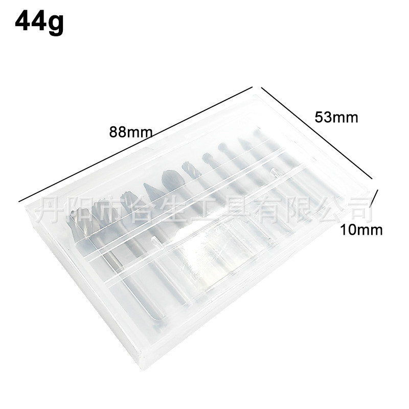 Transfronterizo de 10 piezas de acero de alta velocidad archivo rotativo carpintería hecha a mano DIY raíz talla eléctrica molienda cabeza talla fresa cortador