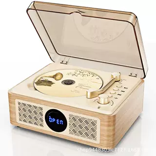 复古多功能CD播放FM收音内置双音响带遥控HIFI音效USBAUX蓝牙连接