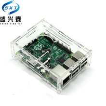 Raspberry Pi 树莓派 3/4代 B+亚克力外壳 兼容风扇安装 组装外壳