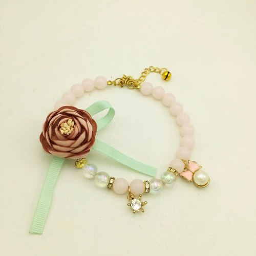 Ожерелье с имитацией жемчуга для домашних животных Собака Тедди Йоркшир Ожерелье Кошка Ожерелье Воротник Цветок X80