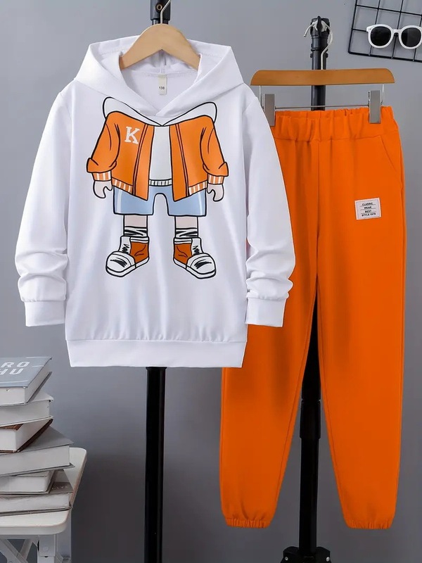トレンドボーイズ秋服ルーズ子供服フード付きスウェットシャツ秋の新作ボーイズハンサムスーツRB05-RC01|undefined