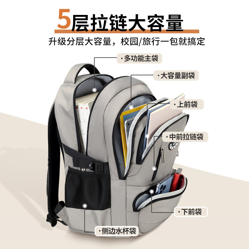 2025 nueva mochila de ocio para niños, mochila escolar para estudiantes de sexto grado, mochila de viaje de negocios de tela Oxford de gran capacidad