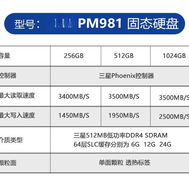 / PM981A 256G 512G 1T M2 PM9A1 разборный NVME твердотельный жесткий диск