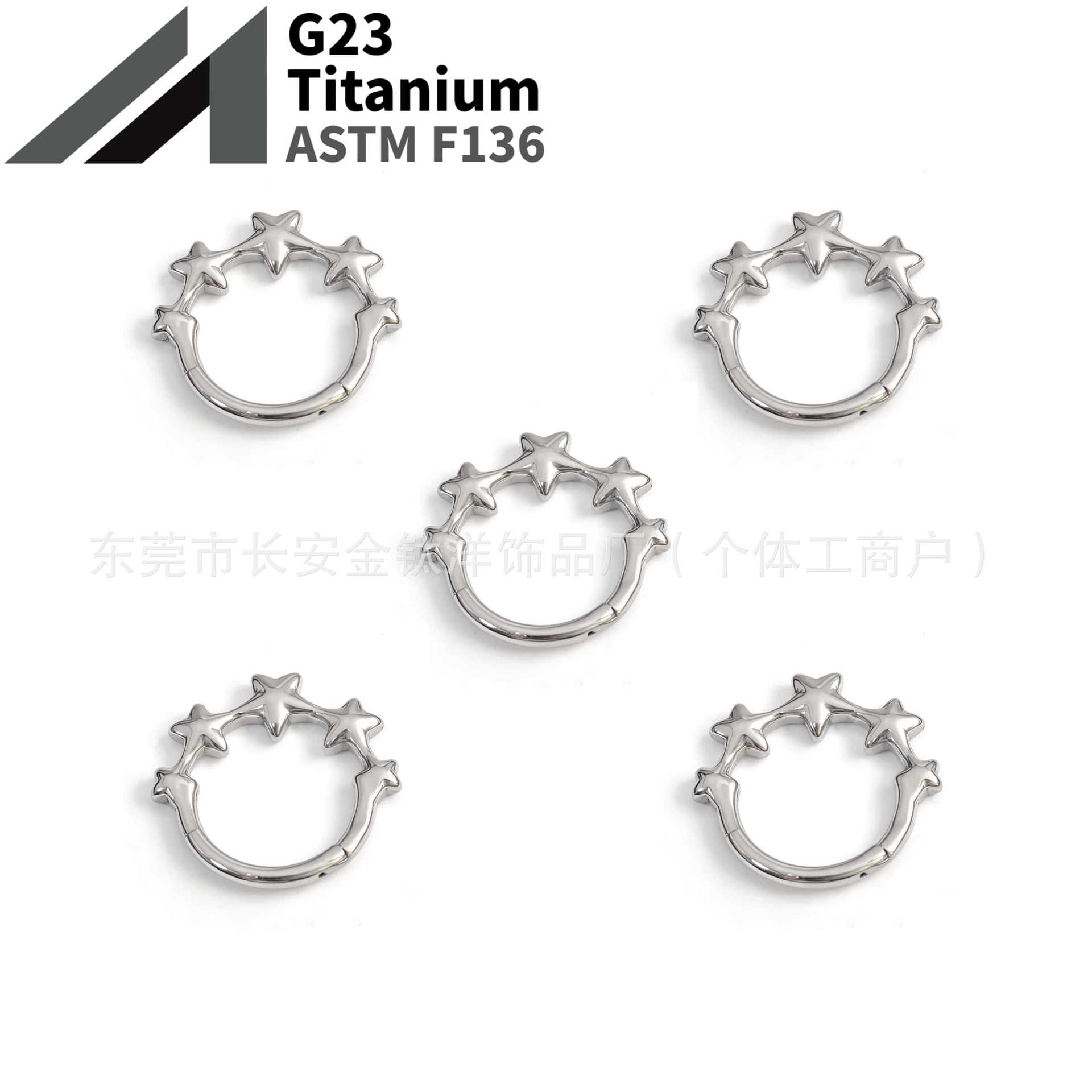 Pointed titanium steel lip stud product view