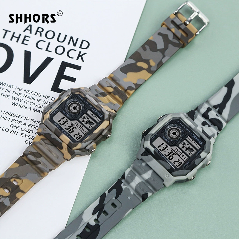 Святая обезьяна Sho Shors фабрично напрямую поставляет street fashion спортивные электронные LCD студенческие камуфляжные практичные электронные часы