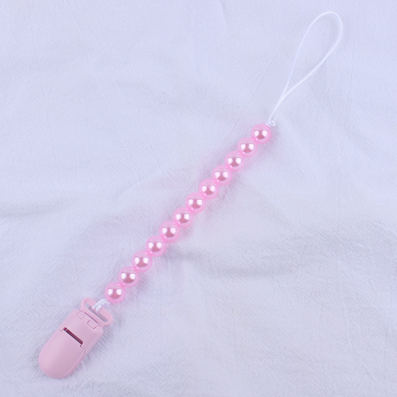 Suministros para bebés de color clip de plástico pacificar bebé DIY perla chupete cadena anti-gota cadena nuevo AliExpress
