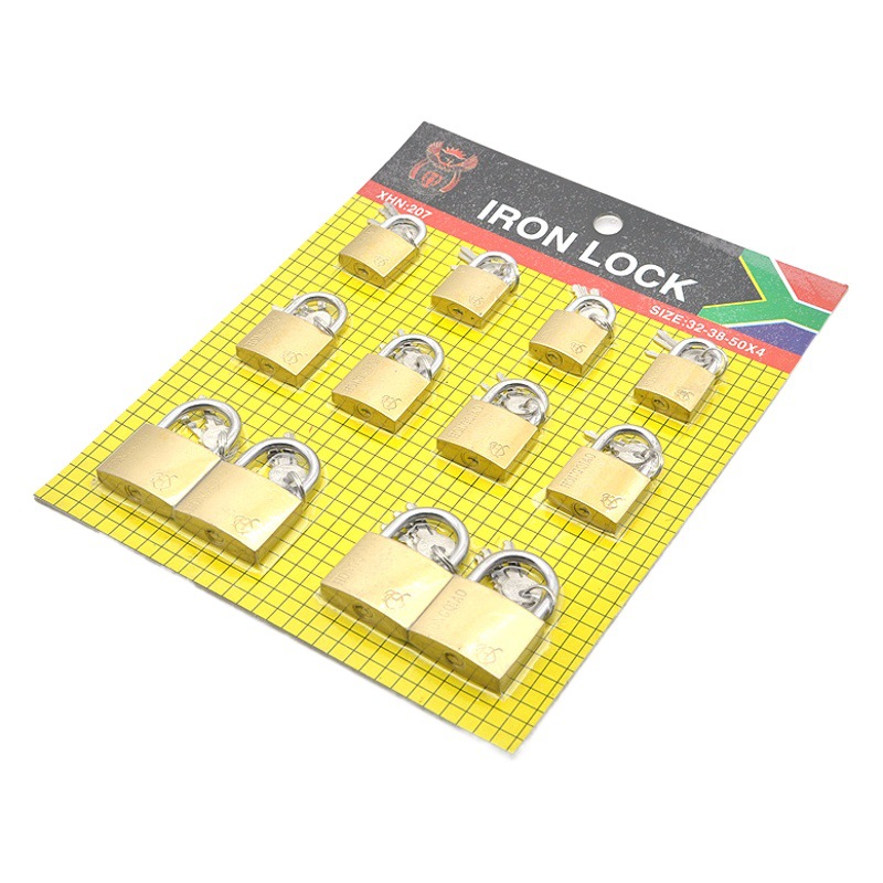 Juego de candados de imitación de cobre auténticos, cerradura universal, combinación de cerradura concéntrica de 50 mm, cerradura de puerta vintage, cabezal de cerradura de apertura simple, juego de 12 piezas.