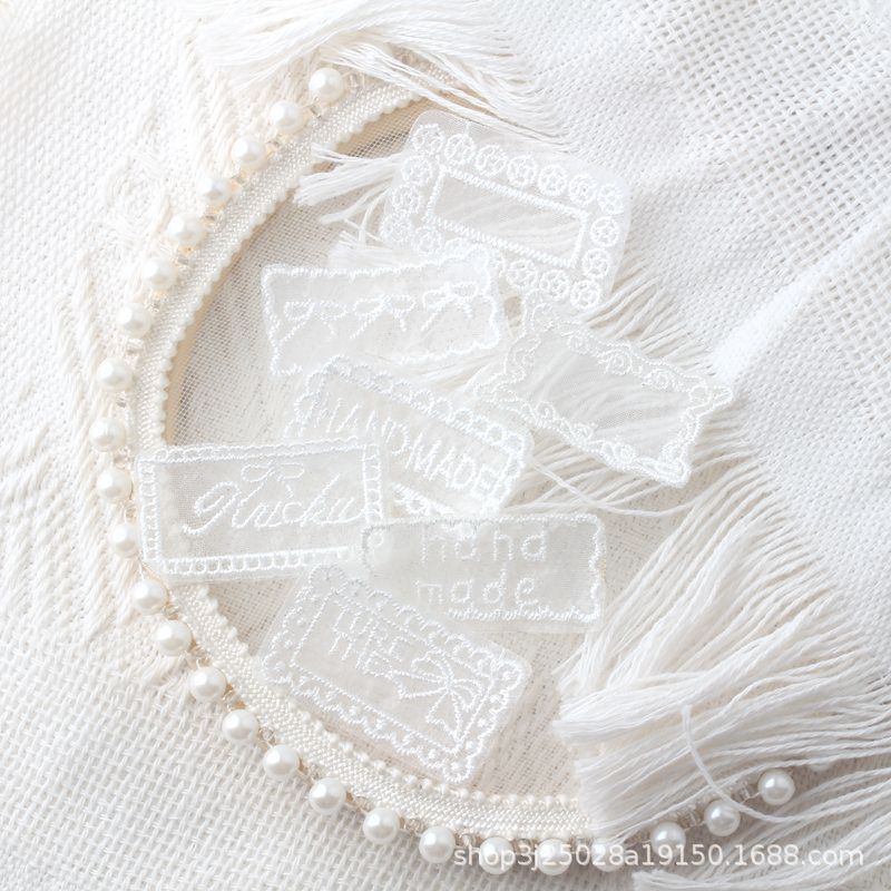 英語のアルファベットリボン刺繍レース布ステッカー織ラベル手作り diy 靴下帽子布ラベル装飾アクセサリー|undefined