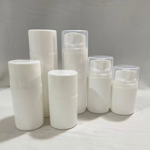 30ml 50ml porcelain white pp vacuum bottle lotion essence cream plastic repackaged snap bottle lotion press bottle