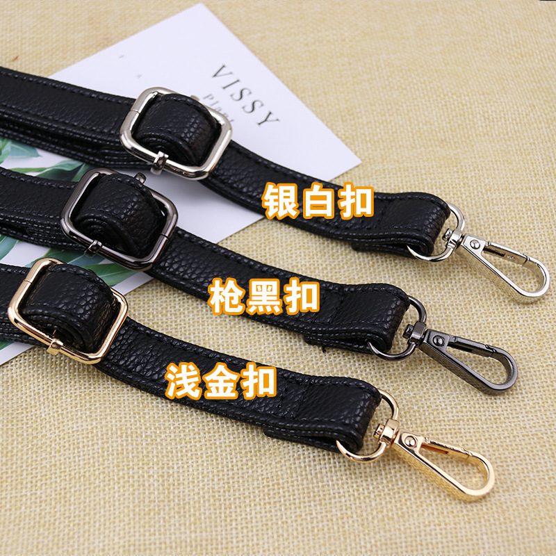 Black strap accessories crossbody single-shoulder double-shoulder strap plain pineapple pattern cross pattern shoulder strap bag accessories belt