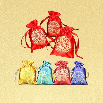 9*14次号小吉袋束口袋收纳抽绳袋子首饰包装袋子拉绳收口定制LOGO|ms