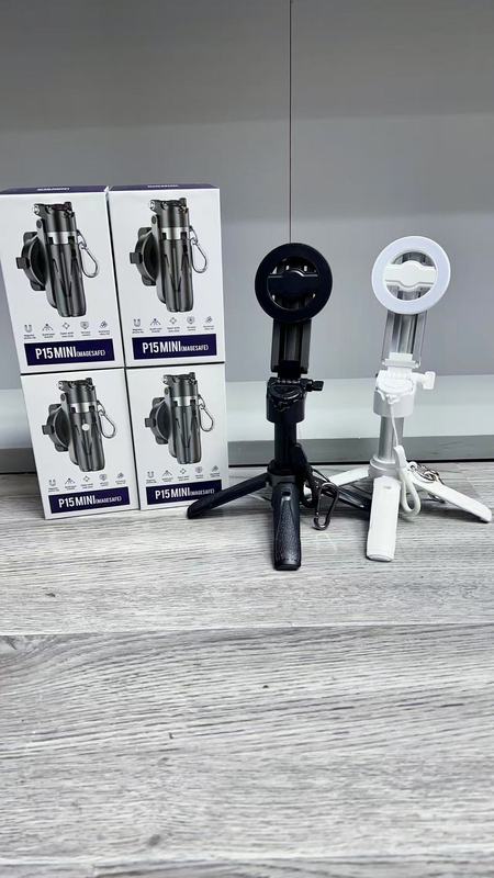 クロスボーダー P15Mini 磁気携帯電話 Bluetooth 自撮り棒三脚旅行ポータブル格納式ミニ撮影補助具|undefined