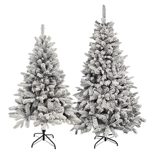New Christmas Decoration 1.5/1.8/ 2.1m Pe+Pvc Flocked Falling Snow Artificial Encrypted Christmas Tree Ornaments
