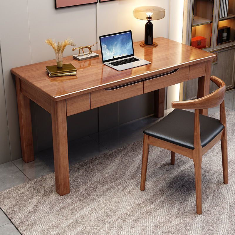 Solid Wood Desk Computer Desk with Drawer Living Room Home Bedroom Student Study Desk Computer Work Desk