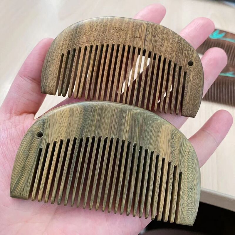 緑檀木櫛檀木櫛木質頭櫛緑檀帯木櫛彫刻木櫛大量卸売り|undefined