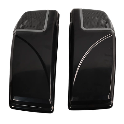 Motorcycle Side Box Cover Suitable for Harley 24 Models Road Glide, Road King, New 6X9 Side Box Cover (Motorcycle trunk) - black