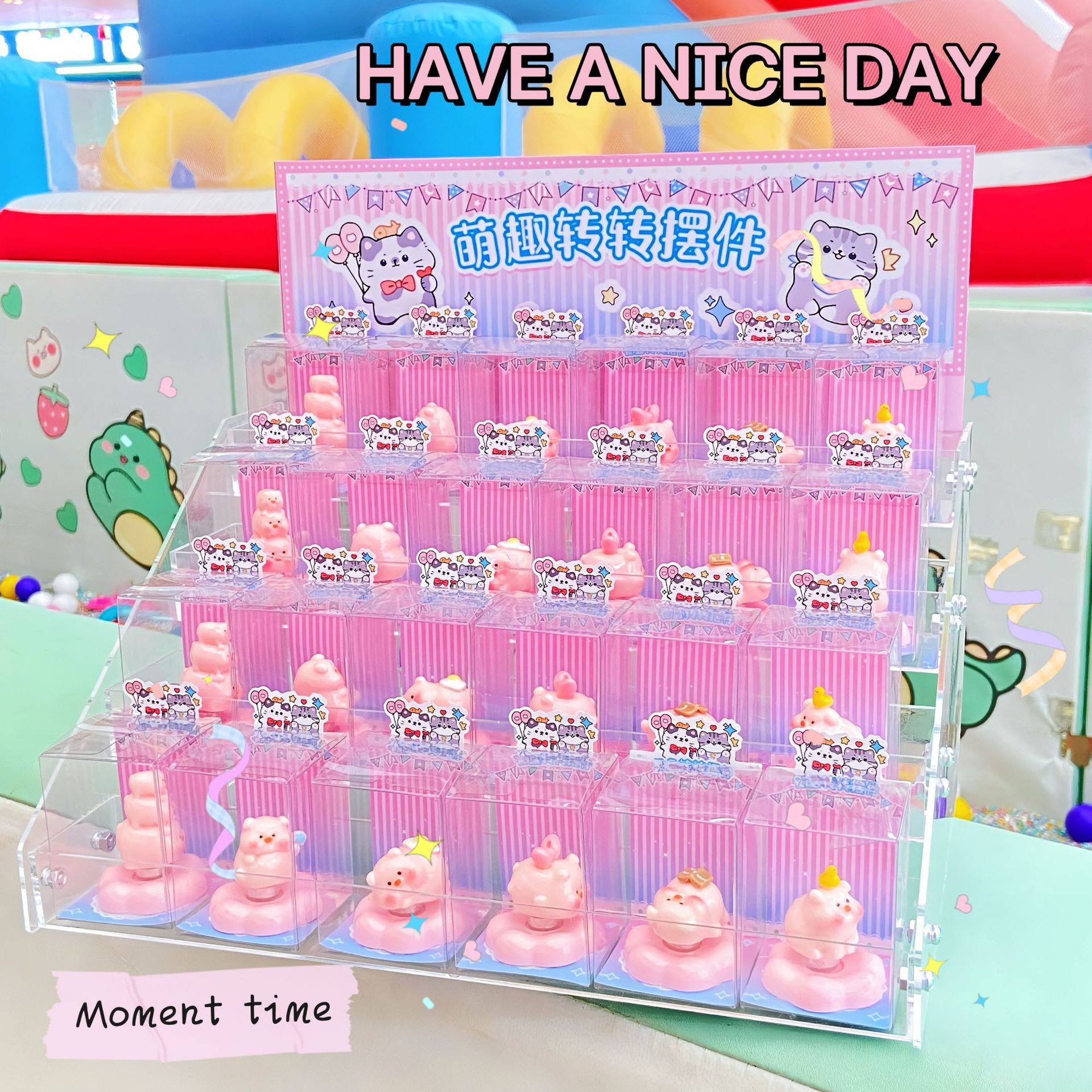 Cute piggy spinning ornament ry-2571 (24 boxes with display stand)