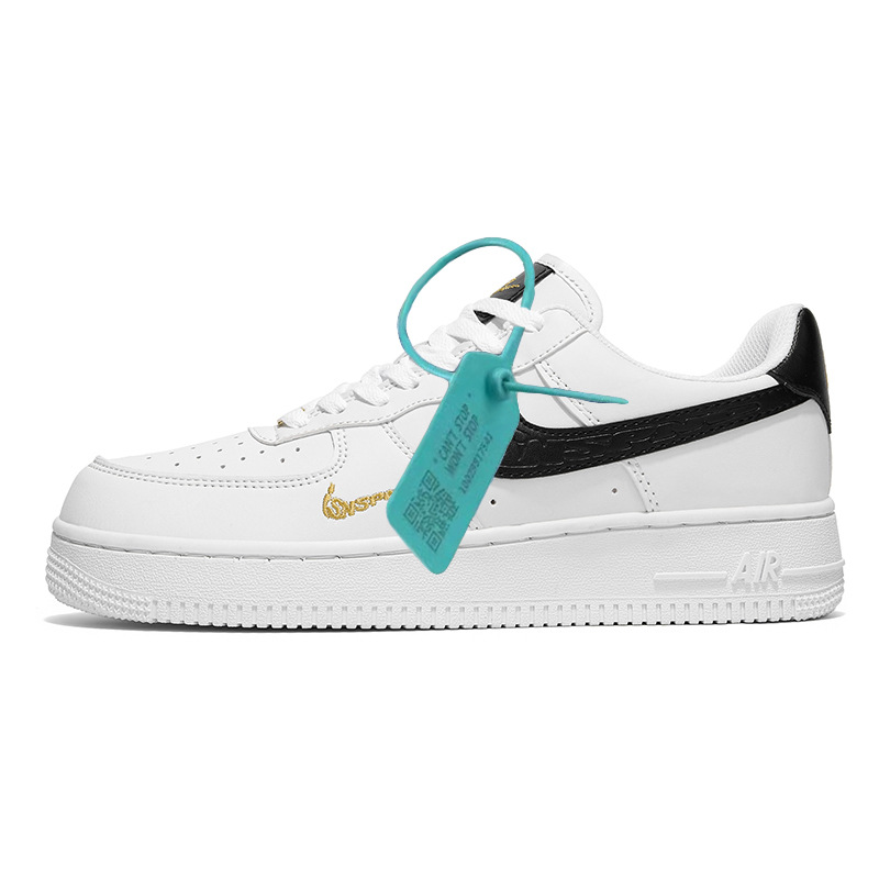 Resistente a la fiebre oficial AF1 blanco y negro panda fuerza aérea 1 zapatos de patina baja para hombres y mujeres zapatos deportivos casuales para correr Putian Dunk