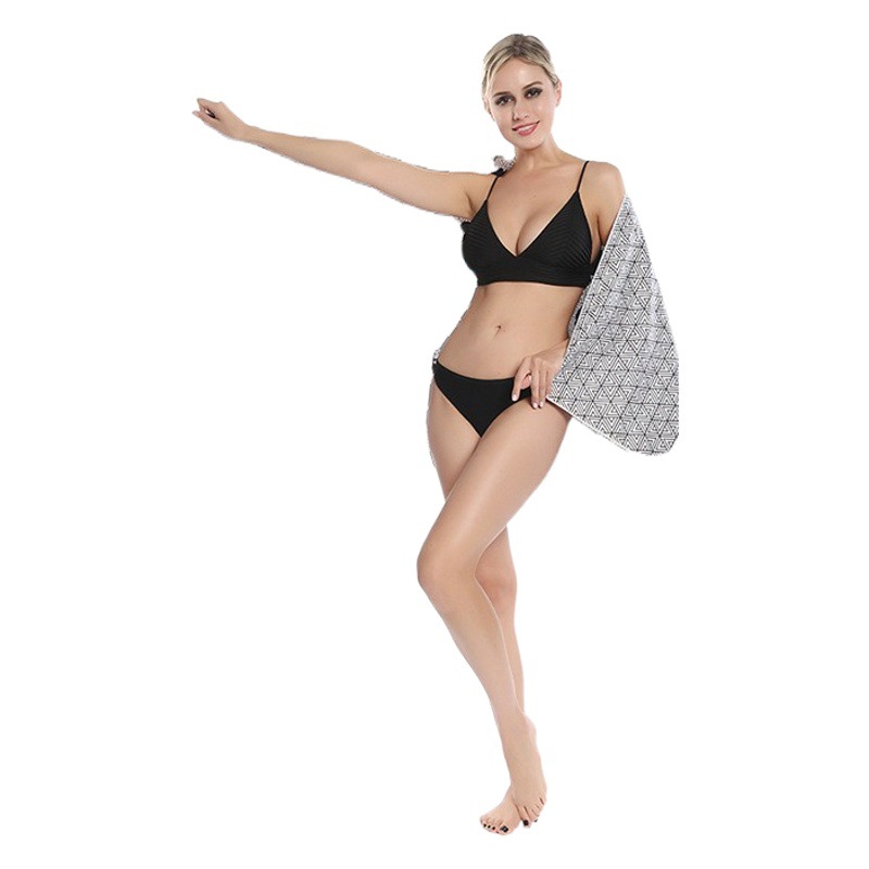 Shengchun Toalla de playa de terciopelo de doble cara absorbente Toalla de secado rápido Comercio exterior Toalla de baño de microfibra cambiable de impresión digital transfronteriza