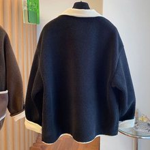 羊羔毛外套女2025冬装新款韩版宽松显瘦加厚保暖大码拼接毛毛外套