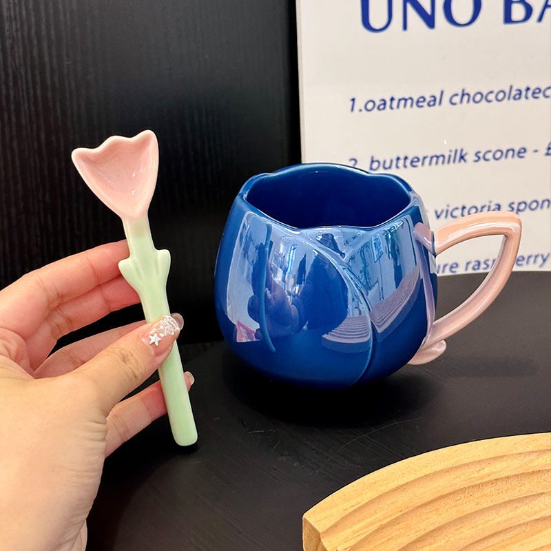 Tulip—Dark Blue + Tulip Spoon 360ml