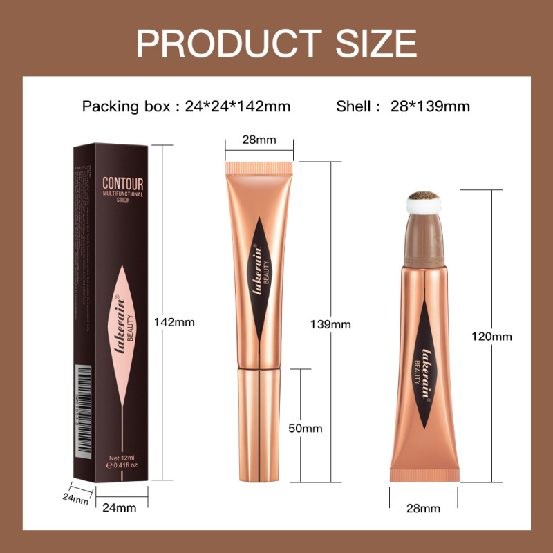 レイクレイン ハイライト コントゥアリング ペン スポンジヘッド パール光沢のあるファイン シャイニー ビューティー スティック|undefined