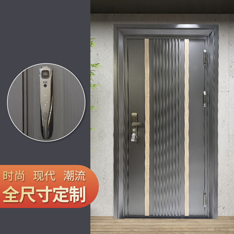 Anti-Theft Door, Grade a Door, Household Fingerprint Password Lock, Korean-Style Door, Smart Security Door, Single-Door Custom Entry Door