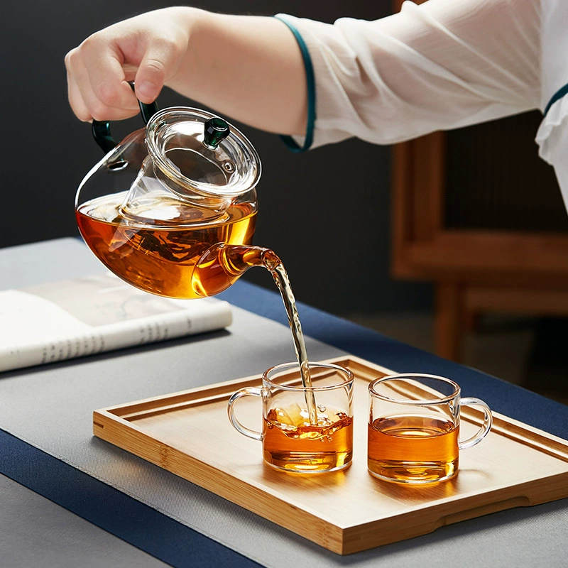 Glass teapot for home use, flavored tea