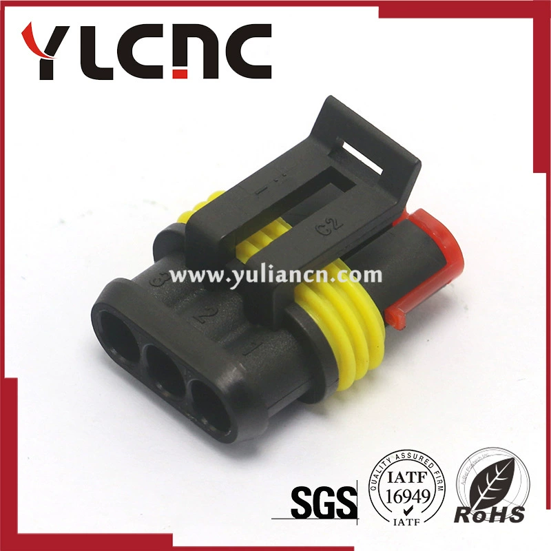 DJ7031-1.5-21 3-контактный автомобильный проводной разъём (beam plug) водонепроницаемый коннектор HID, гнездо 282087-1