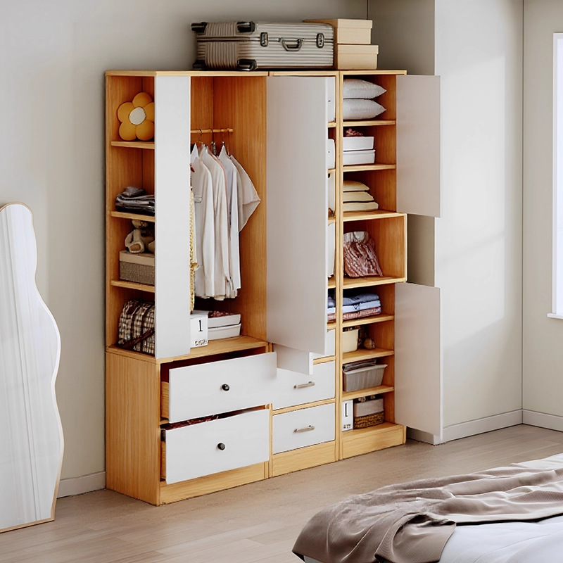 armario de almacenamiento simple armario interior armario de divisoria doméstico marco laminado piso combinado armario de armario armario armario de dormitorio armario