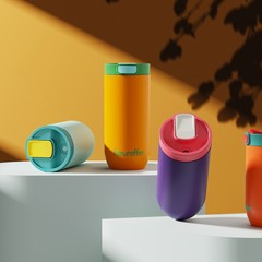 私模新品个性单手操作咖啡杯100%防漏304不锈钢保温杯跨境热销