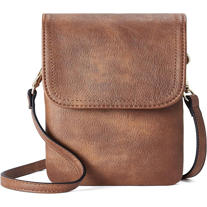 Faux Leather small size Crossbody Bag Ladies Designer Mobile Phone Bag Wallet Adjustable Shoulder Strap