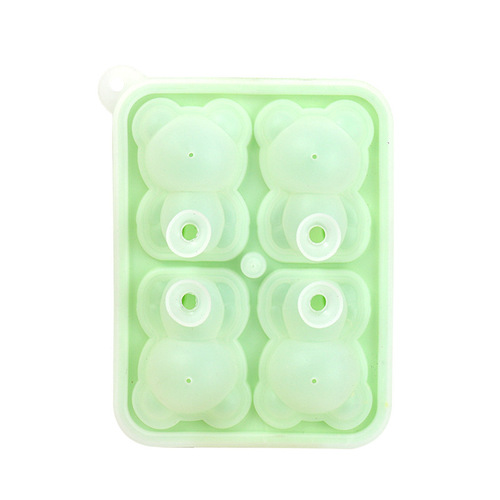 Bear ice cube mold Bear ice tray ice ball silicone ice grid Internet celebrity ice cream ice cream frozen ice ball ice box mold