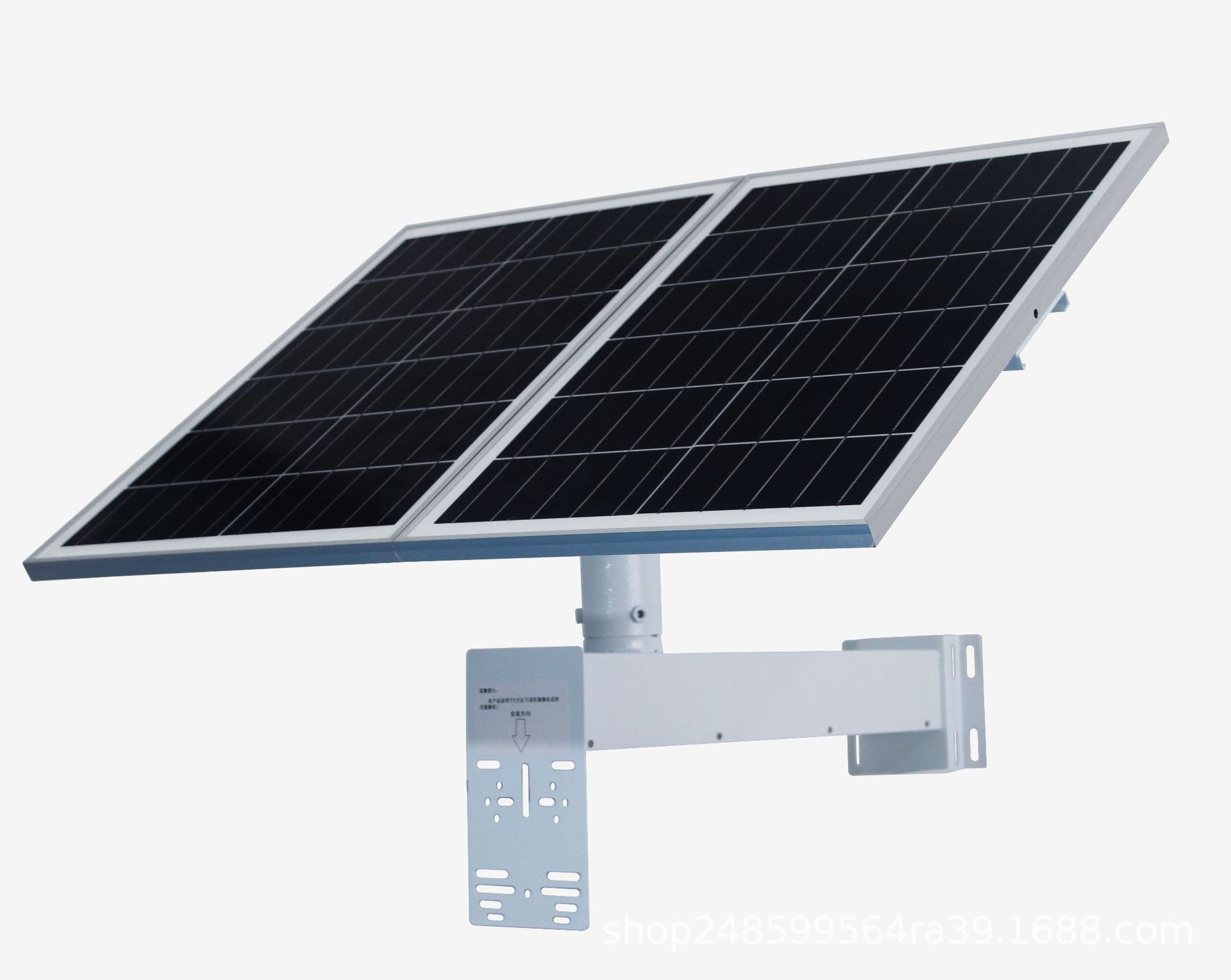 太阳能监控摄像头供电系统锂电池80W太阳能板户外安防电源12V系统