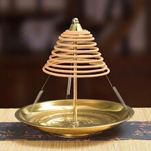 强记佛艺香薰炉可伸缩盘香架香炉香架合金支架香架塔香盘香托佛具