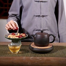 高端复古紫陶纯手工跳刀井栏壶家用大容量功夫紫砂茶壶高档办公