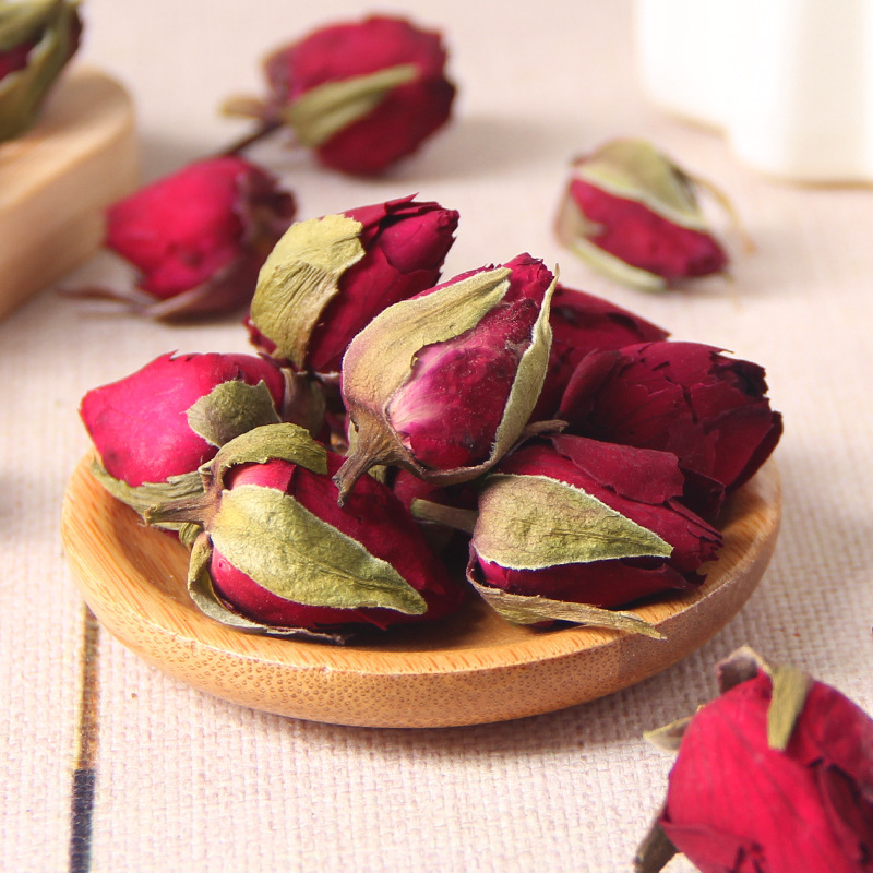 Dried Chinese Rose Flower Buds Yue Ji Hua Rosa chinensis Herbal Tea 50g quality and texture