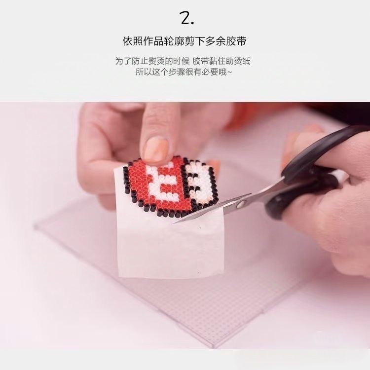 Beauty paper bean paste stickers with large areas of bean paste are protected by ironing templates t