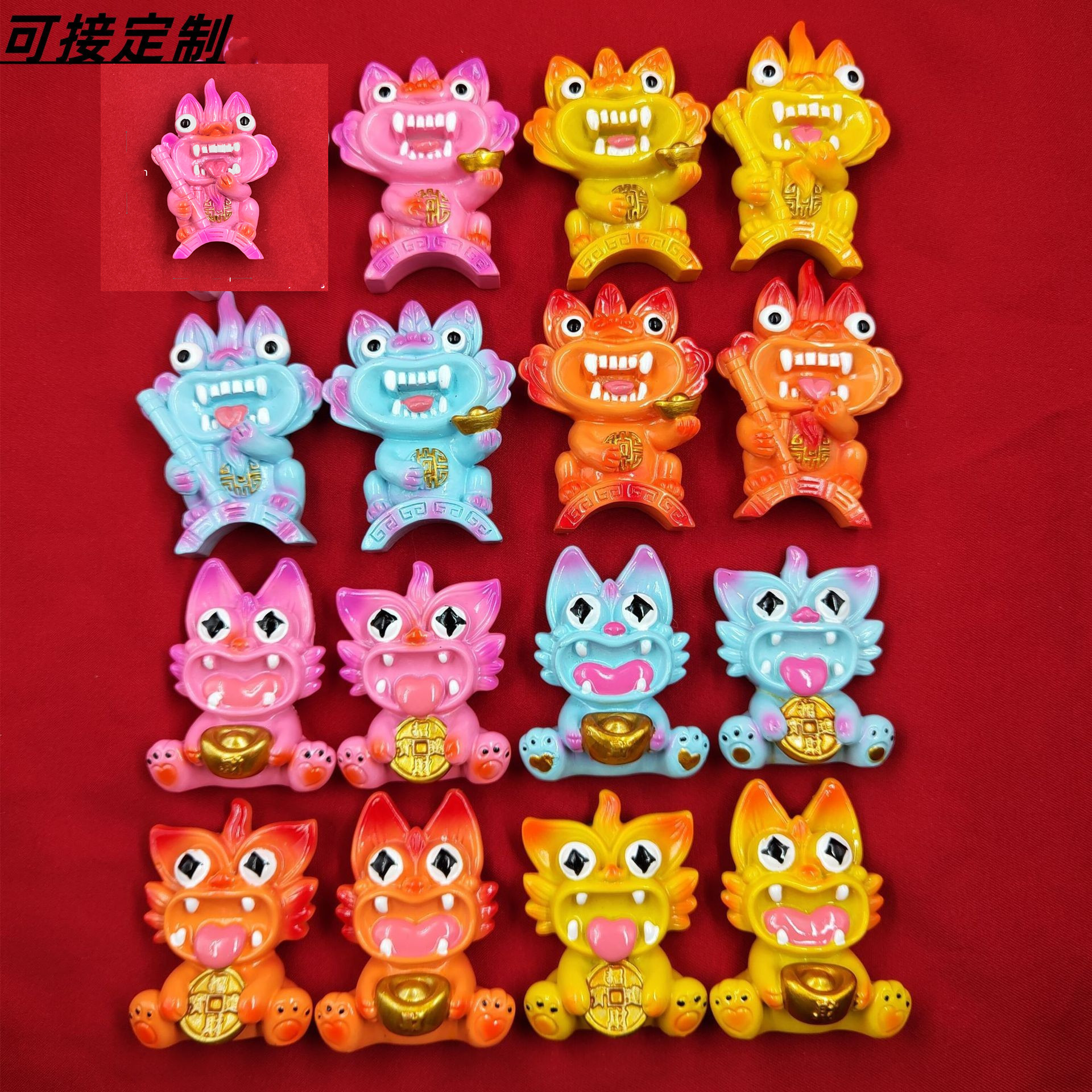 Colorido Yunnan auspicioso gato de azulejos refrigerador pegatinas de turismo conmemorativo PR regalo creativo fábrica de decoración directa